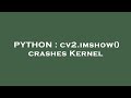 PYTHON : cv2.imshow() crashes Kernel