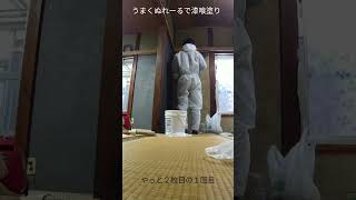 [DIY] 砂壁を漆喰に塗りなおす！　うま〜くヌレール