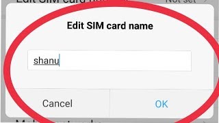How To Edit Sim Card Name