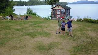 Upper Saranac Lake - Ollie at the controls!