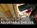 Easy Adjustable Shelves Between Wall Studs Easy Adjustable Shelves Between Wall Studs