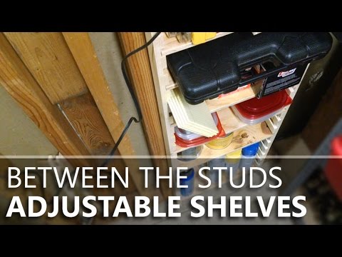 Easy Adjustable Shelves Between Wall Studs Easy Adjustable Shelves Between Wall Studs