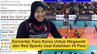 Komentar Fans Korea Untuk Megawati dan Red Sparks Usai Kalahkan Hi Pass 3-0