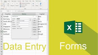 How To Create Data Entry Forms In Excel (No VBA)
