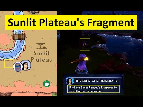 Find the Sunlit Plateau's Fragment By Searching in the morning Sunstone Fragments Dreamlight Valley