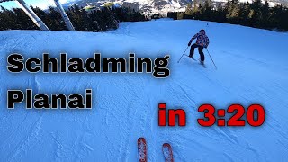 SKIING DOWN SCHLADMING/PLANAI WITHOUT STOPPING in 3:20 min