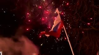 Celebrations in Donetsk after Putin recognizes breakaway regions