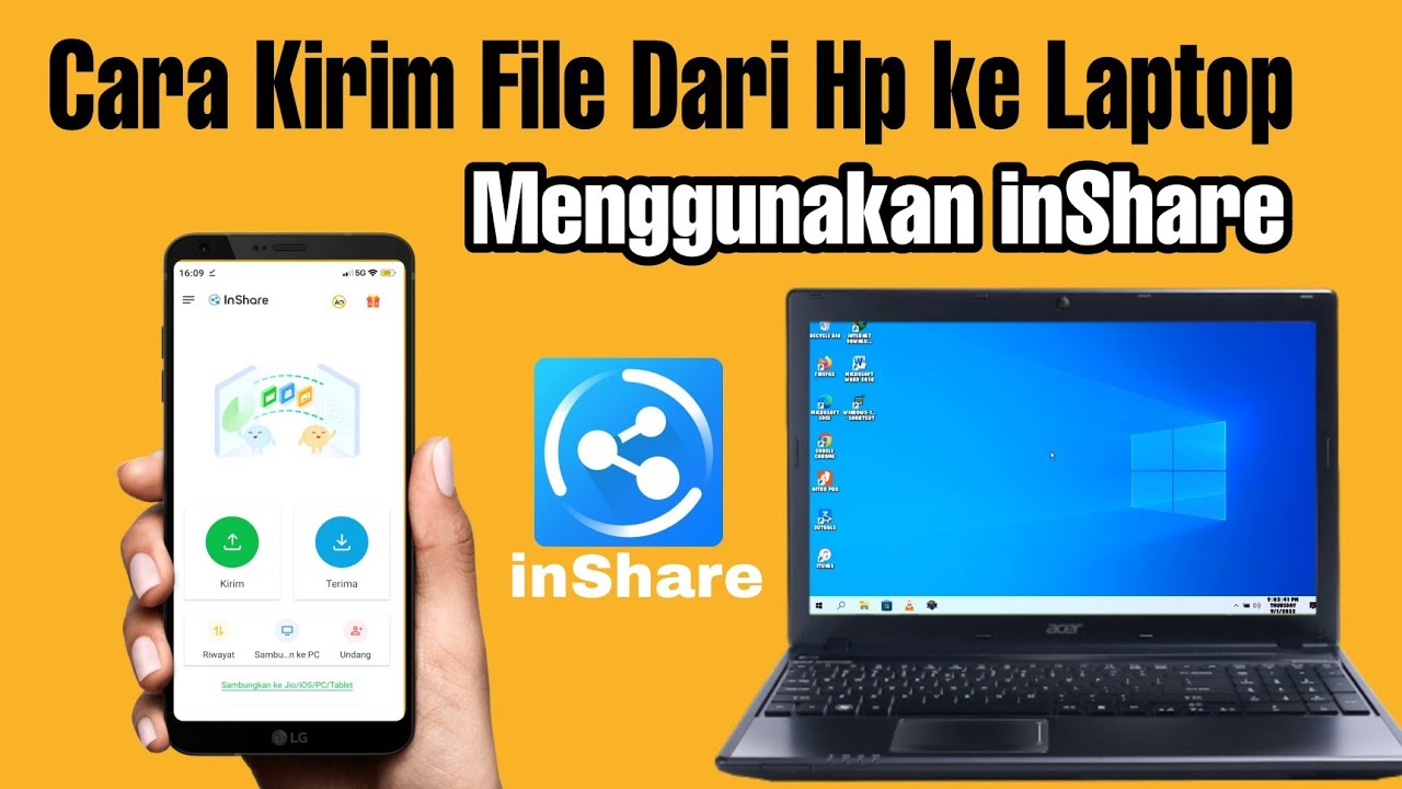 Cara Mengirim File Dari Hp Ke Laptop Menggunakan Aplikasi Inshare - YouTube