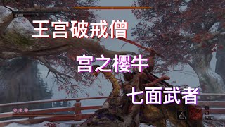 只狼·影逝二度 1.06 王宫破戒僧/宫之樱牛/七面武者 Boss合集 Sekiro: True Monk/Sakura Bull/Shichimen Warrior Boss Fights