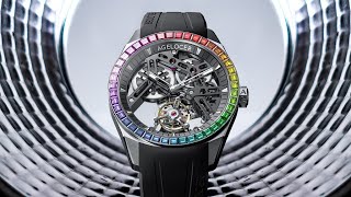 Now on Kickstarter: Agelocer: Free-sprung Balance Luxury Rainbow Tourbillon Watch