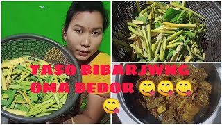 TASO BIBAR (taro flowers)  OMA BEDOR😋😋😋😋😋 || GITA MUCHAHARY || VLOG-7