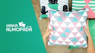 Kit de Almofada Decorativa Rosê Estampada para Sala 4 Unidades + Almofada Nó Escandinavo Rosê