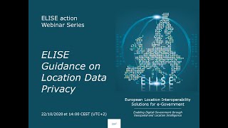 ELISE Webinar: Guidance on Location Data Privacy