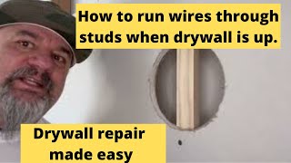 Unbelievable Trick to Run Wires Through Walls and Fix Drywall - You Won't Believe What Happens Next!