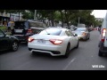 white maserati granturismo start up and lovely accelerations