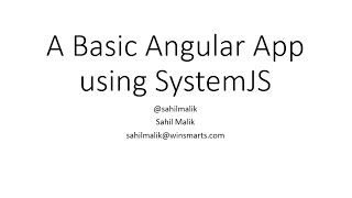 4. Learn Angular: A Basic Angular App using SystemJS