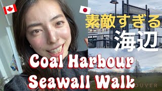 【カナダ】バンクーバー海辺散歩最高すぎた❤️Coal Harbour Seawall Walk! #Vancouver #Canada #バンクーバー＃カナダ＃カナダ留学