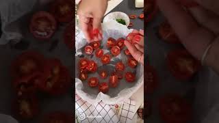 Fırında Domatesli hellim😍🍅