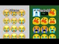 【2008 2024】 android and ios【 loudly crying face】 emoji version comparison