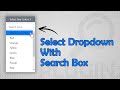 Select Dropdown With Search Box | Using Hierarchy Select.js | NoorHUB