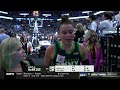 Kayla McBride interview after 2Q | New York Liberty vs Minnesota Lynx, WNBA Finals Game 3