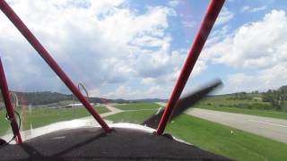 Turbulent landing in Taylorcraft