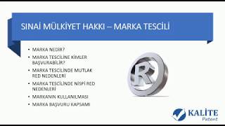 SINAİ MÜLKİYET HAKKI- MARKA NEDİR?KİMLER BAŞVURABİLİR?MARKA TESCİLİNDE MUTLAK VE NİSPİ RED NEDENLERİ