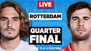 🔴 TSITSIPAS vs KHACHANOV | Rotterdam Open 2021 | LIVE Tennis Play-by-Play