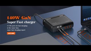 NEW ARRIVAL: 140W GaN Super Fast Desktop Charger A6140C, get wholesale price now!