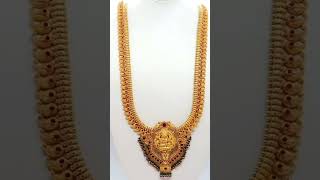 gold long necklace design