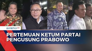 Momen Ketua Umum Partai Pengusung Bakal Capres Prabowo Datang di Kertanegara