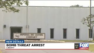 Arrest made after bomb threat at Pickens County plant