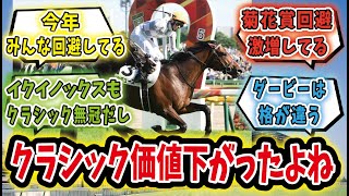 【競馬の反応集】「クラシックはもう勝たなくていい？クラシックの価値低下」に対するみんなの反応集