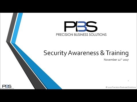 Security Awareness and Training, November 2017