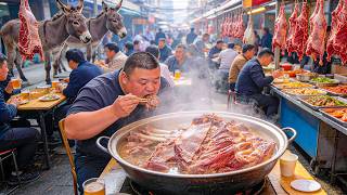 Bửa ăn sáng Khổng Lồ với thịt lừa của người dân vùng Đông Bắc🍜Ẩm thực nổi tiếng Trung Quốc