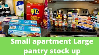 Small apartment Large pantry stock up for two