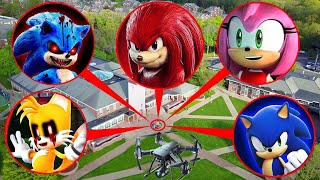 MON DRONE À CAPTURER SONIC.EXE KNUCKLES AMY ROSE TAILS SHADOW DANS LA VRAIE VIE !!!