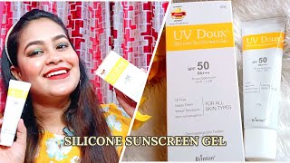 Brinton UV Doux Face \u0026 Body Sunscreen gel with SPF 50 PA+++ FULL REVIEW IN HINDI BY | BEAUTYNSHY |