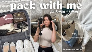 PACK WITH ME FOR KOREA \u0026 JAPAN | packing for my trip, glow up, home todos, 5 week travel prep 2024