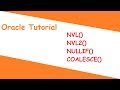 nvl(), nvl2(), nullif(), coalesce() function with example in oracle sql.