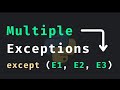 Python Clean Code: How to Catch Multiple Exceptions on One Line