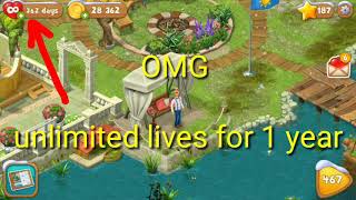 Unlimited Lives For 1 Year😍. Gardenscapes