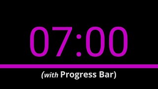 SILENT - 7 Minute Countdown - Pink with Progress Bar and Time Markers / Chapters