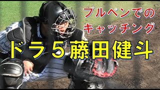 阪神　ドラフト5位　藤田健斗捕手　ブルペン　２軍安芸キャンプ　20200205