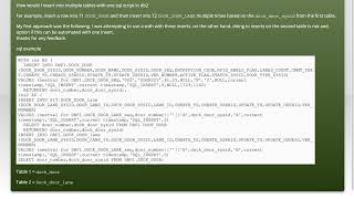 How can I INSERT data into two tables simultaneously with only one sql script db2?