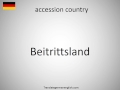 How to say accession country in German?