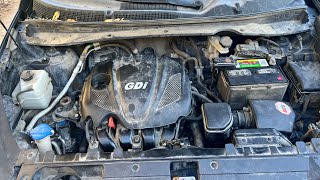 Removing Intake Manifold/Starter on a 2014 KIA Sportage LX.