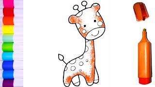 Bolalar uchun jirafa chizish / Draw a giraffe for children / Рисуем жирафа для детей