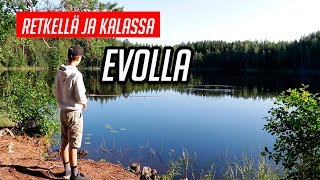 Evolla poikien kanssa retkellä ja kalassa