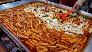 150 kg a day! 100 servings at a time! / Tteokbokki, Dumplings, Gimbap, Fried | Korean Street Food